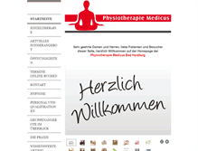Tablet Screenshot of physiotherapie-medicus.com